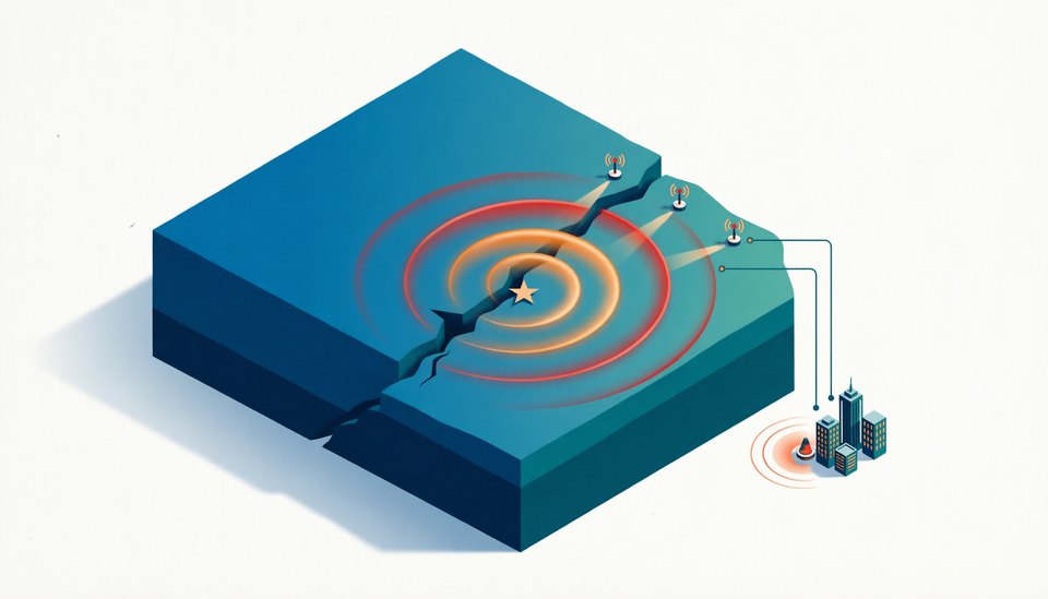 Earthquake Early Warning illustration